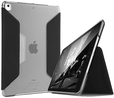 STM Studio Cover for Apple iPad 5th/6th generation, iPad Pro 9.7 inch, iPad Air 1-2 - Ultra -fine and light hull of standby/Automatic awakening, Transparent - Black/dark gray back.. From checkout to your doorstep in less than a week — DIAYTAR Nigeria.