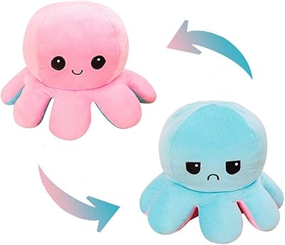 Akod reversible puffed doll, nice plush animal, gift voucher for your children or friends, little blue + little pink.. DIAYTAR NIGERIA brings the marketplace to your home with budget-friendly prices and nationwide delivery.