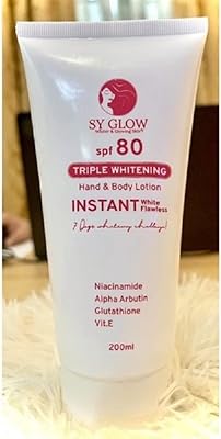 Sy Glow Triple Instant SPF 80 whitening cream, 200 ml of BKway.. DIAYTAR NIGERIA brings the joy of affordable shopping to your fingertips with delivery in less than 8 days.