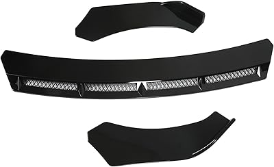 Front spoiler, 3 rooms, Robust front bumper kit, anti-scratch, reliable and without discoloration for car modification (black).. Transform your online shopping experience with DIAYTAR NIGERIA's affordable and diverse marketplace.