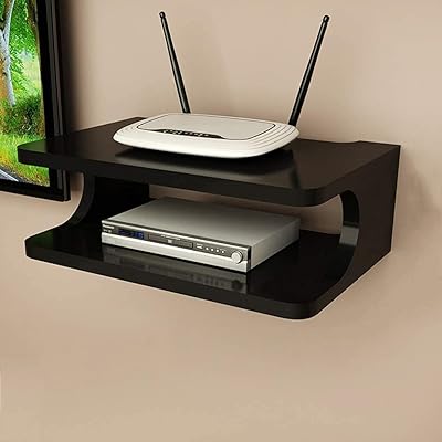 Configuration housing half-store/Kit of upper wall housing support for speakers, Wi-Fi router, game console and streaming remote control (standard, black).. Experience the ease of one-stop shopping with DIAYTAR NIGERIA's diverse catalog and nationwide delivery.