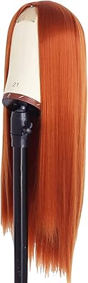 Helene wig Wig Orange Wig Orange Raide, ginger wigs for black women, heat -resistant synthetic wig for Halloween daily cosplay (orange, 24 inch).. Discover endless possibilities with DIAYTAR NIGERIA's extensive product range and affordable shipping.