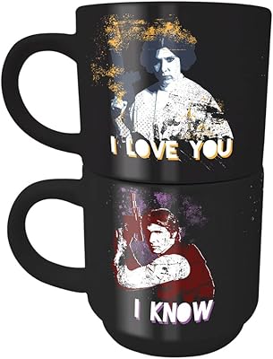 Set of stackable 2 -piece stackable cups (Han and Leia design) - Official product.. DIAYTAR NIGERIA: Bringing affordable shopping solutions with a diverse product catalog delivered nationwide.