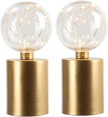 GHY DESIGN LOT OF 2 golden table lamps with high 8 inch high, wireless lamp, ideal for the living room, the bedroom, wedding party events, interior and exterior patio.. Why shop anywhere else? DIAYTAR Nigeria has it all, at prices you’ll love.