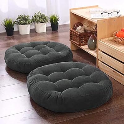 Round velvet floor cushions The purple tree for living room and exterior (package of 2, 50 x 50 cm, gray) floor cushions, tatami cushion, terrace cushion, porch cushion, floor chair.. DIAYTAR NIGERIA: Where shopping meets satisfaction with affordable prices and prompt delivery services.