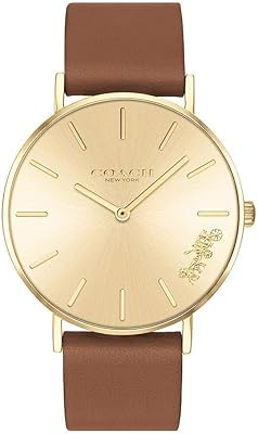 Quartz watch for women, analog display and leather bracelet 145033331, light gold, bracelet.. DIAYTAR NIGERIA: Creating access to affordable products for every Nigerian with our swift delivery service.