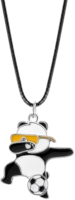 Winsi sports panda necklace with black rope panda gift jewelry for girls and boys.. Explore a world of choices with DIAYTAR NIGERIA's vast catalog and budget-friendly nationwide shipping.