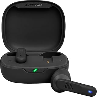 Wire wireless headphones JBL Wave Flex True, deep bass, comfortable adjustment, 32 -hour battery, Smart Surround + Conversation technology, hands -free calls, water and dust resistant - Black, JBLWFLEXBLK.. Shop with purpose at DIAYTAR NIGERIA, where your money goes further and delivery is always prompt.