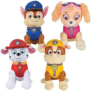 Toy Rover Paw Patrol Sky Marshall Chase and Rubble Set of plush toys, 9 inch, multicolored.. DIAYTAR NIGERIA: Where shopping is affordable, selection is vast, and delivery is always reliable.