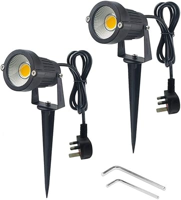 LED LED LED lights Yongin 5W for lawn, garden, wall, patio with conical support and socket adapter (hot white) - 2 pieces.. Experience the power of choice with DIAYTAR NIGERIA's extensive catalog and reliable delivery service.