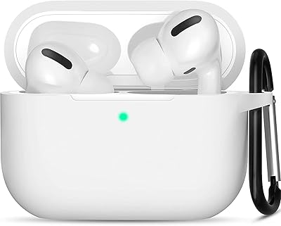 Sage silicone protective cover for AirPods Pro 2nd Generation 2022, fine protective shell for AirPods Pro 2 with keychain (white).. DIAYTAR NIGERIA delivers value, variety, and convenience with our nationwide 5-8 day shipping.