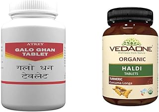 Combined pack of Atrey Giloy Ghanvati 240 tablets and Vedaone Haldi 60.. Shop across boundaries with DIAYTAR NIGERIA's comprehensive catalog delivered nationwide at budget rates.