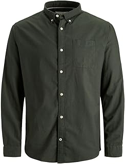 Oxford shirt with long sleeves jack & jones for large men (1 package).. The future of Nigerian shopping is here — DIAYTAR Nigeria.