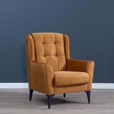 Danube Home Sofa 1 place Flora in golden tissue honey.. Experience the ultimate in shopping convenience with DIAYTAR NIGERIA's vast catalog and 5-8 day delivery.