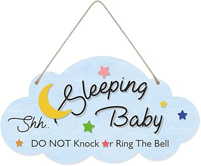 CHD ITP Hanging Door Panel Do not Knock or Ring the Bell (12 x 6.5 inches), cute cloud panel Do not disturb without stake for front, crèche, kindergarten, gift for new mothers.. Looking for trendy fashion, home essentials, or electronics? DIAYTAR Nigeria has it all and delivers within days, not weeks.