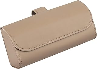 Honbolo car glasses box, interior support for car glasses to store tickets, cards and glasses, leather, access to one hand, magnetic closure, sunn face, no obstructing view (beige).. Nigeria's favorite online shopping platform, DIAYTAR offers unbeatable prices and delivery within a week.