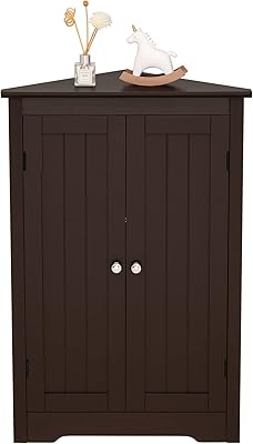 Iwell flooring on the ground floor with two doors and two storage shelves, corner furniture for bathrooms, living room, kitchen and bedroom, brown color.. DIAYTAR NIGERIA brings online shopping to every Nigerian with affordable prices and reliable shipping.