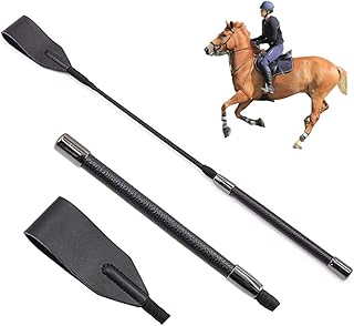 Horse riding whip, real 18 "English whip, high quality leather, whip for equestrian horses, double cut, English whip (black).. Transform your online shopping experience with DIAYTAR NIGERIA's affordable and diverse marketplace.
