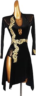 Latin dance dresses at Col en V for women, long sleeves, salsa samba rumba chacha, split leg, Latin competition dress, performance clothes, evening clothes, club.. DIAYTAR NIGERIA makes online shopping accessible with our comprehensive platform and prompt delivery service.