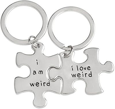 Meiligo Fashion 2 pieces in alloy for couples, gift, sign i am love, puzzle, keychain, necklace, best friends, letter, puzzle box, pendant, engraved set.. Your digital shopping companion, DIAYTAR NIGERIA offers unmatched value with nationwide shipping.