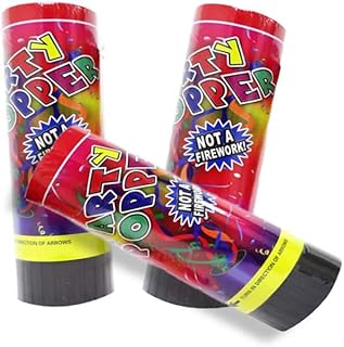 Party Time - 3pcs. Colorful party popper, birthday function, party poppers, children's toys, cake cutting party.. Enjoy low prices, wide selections, and reliable delivery with DIAYTAR Nigeria.