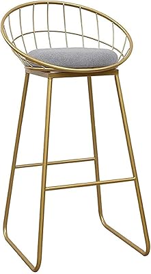 Gold metal velvet stool for dining table and kitchen ... (gray).. From phone accessories to home decor — DIAYTAR Nigeria ships it fast.