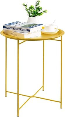 Moon min round extra table for bedroom living room folding table with tray.. DIAYTAR NIGERIA brings quality products to every corner of Nigeria at prices everyone can afford.
