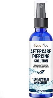 BODYJ4YOU SPRAY SALIN CLEANER FOR Post-Pilcement treatments | Gauges, ear lobe, nose, lips, navel, belly | Washing, natural care, treatment solution, mist | tea tree, aloe sea salt | 2oz (60ml).. Your complete e-commerce solution, DIAYTAR NIGERIA offers variety and value with nationwide shipping.