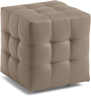 Yogaes footrest, Italian leather sofa stool, low stool, cleaning pouffe, mobile seat, living room, shoe change, stool door (color: brown).. DIAYTAR NIGERIA brings satisfaction with every purchase through affordable prices and prompt shipping.