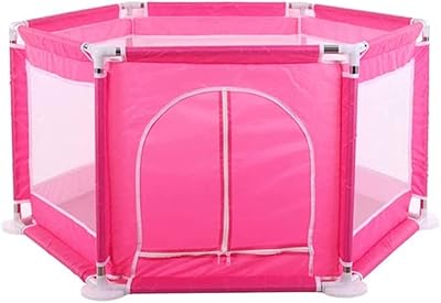 Foldable baby safety barrier with 50 balls (pink).. DIAYTAR NIGERIA: Connecting Nigerians with affordable products through our expansive e-commerce platform.