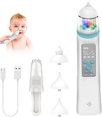 Electric nasal vacuum cleaner for baby, electric nasal vacuum cleaner for toddlers, automatic nose cleaning device with 3 silicone tips, adjustable suction level, soothing function with music and light.. DIAYTAR NIGERIA brings the market to your screen with thousands of affordable products delivered to your door.