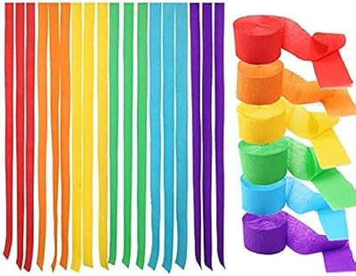490-foot festival decorations, ribbon rolls in crepe paper, 6 rolls for wedding, prenatal party, birthday party, supplies of DIY artistic projects (rainbow).. Enjoy the simplicity of shopping with DIAYTAR NIGERIA, offering vast choices delivered in just 5-8 days.