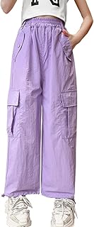 Sports pants parachute for girl with elastic waist and wide legs, Y2K clothing for children from 5 to 14 years old.. Discover why DIAYTAR NIGERIA is the smart shopper's choice for affordable products delivered nationwide.