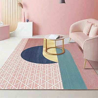 Modern non -slip floor mat in crystal velvet with a light and luxurious texture for the living room, the dining room and the bedroom with a beautiful print (size 120 x 160 cm).. DIAYTAR NIGERIA revolutionizes online shopping with competitive prices and reliable 5-8 day delivery.