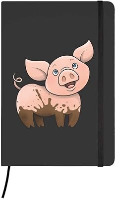 Black Ligné notebook A5 'Muddy Pig' (NB00027691).. DIAYTAR NIGERIA redefines convenience with our vast product selection and swift nationwide delivery.