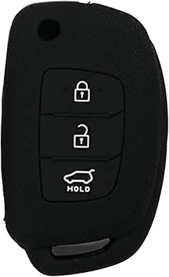 Trust silicone car keyboat with 3 buttons for Hyundai Kia (black).. Experience the DIAYTAR difference with our vast product selection and delivery within 5-8 days.