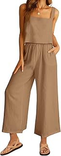 Linen set matching two -piece for women with large pants and pockets, fashion clothing 2023.. DIAYTAR NIGERIA connects Nigerians with quality products at affordable prices, delivered in 5-8 days nationwide.
