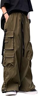 Harajuku Fashion Punk Pants Ample cargo pants with tightening cord, wide legs, straight tracksuit pants.. The smarter way to shop online in Nigeria is through DIAYTAR Nigeria.