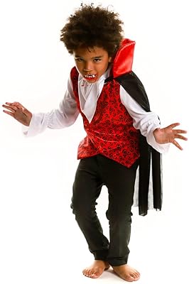 Mad costume vampire costume for children Halloween celebration, size M.. Shop with purpose at DIAYTAR NIGERIA, where your money goes further and delivery is always prompt.