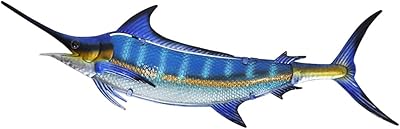Levi Blue Marilyn metal wall decoration, Metal interior wall decoration with large fish, exterior wall decoration on the theme of the ocean for patio, garden, patio - 36 "high.. Shop the smart way with DIAYTAR NIGERIA's extensive selection and budget-friendly nationwide delivery.