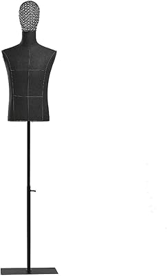 Black male torso model with metal head and flexible arms, exposure dolls of dressed figurines, adjustable height: 135-200 cm.. Discover the joy of online shopping with DIAYTAR NIGERIA's budget-friendly prices and reliable shipping.