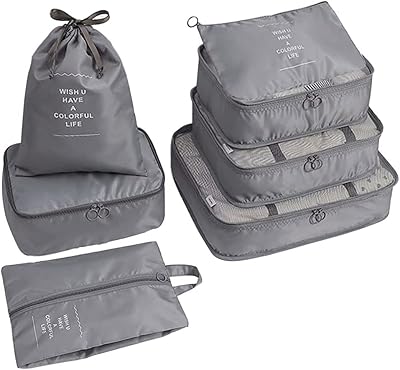 AUTRETTI Lot of 7 Cubic Package bags Light travel with toilet and bag kit.. DIAYTAR NIGERIA: Bringing quality products to your doorstep at prices that won't break the bank.