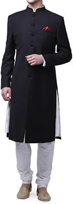 Men's mixed costume Length Solving knee Nehru Sherwani.. Shop confidently with DIAYTAR NIGERIA, offering affordable prices and reliable delivery within a week.