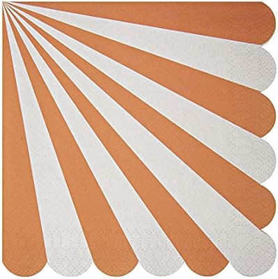 Meri Meri Toot Sweet Stripe towels, 20 pieces, large, orange.. DIAYTAR NIGERIA makes quality accessible to all with our affordable prices and quick delivery service.