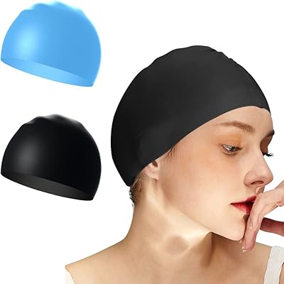 2 silicone bathing caps with great flexibility for head protection, waterproof bath caps with good seal, durable silicone baths with internal non -slip texture.. DIAYTAR NIGERIA revolutionizes online retail with our vast selection and cost-effective delivery options.