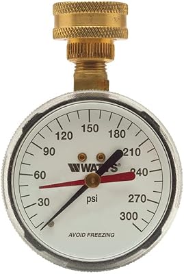 Watt 0950200 water pressure gauge to test the pipe connections with red indicator, 2.35 ", black enamel.. Shop with intention at DIAYTAR NIGERIA, offering thousands of products delivered nationwide in days.