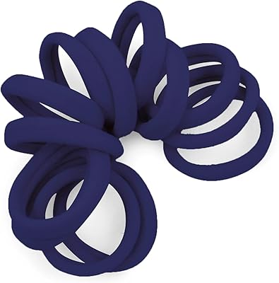 Haircuts with seamless hairless navy sendbands - ties for ponytail in super soft and stretch nylon fabric - pack of 12.. Shop confidently with DIAYTAR NIGERIA's vast product range and budget-friendly nationwide shipping.