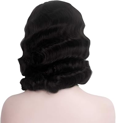 Long Synthetic Synthetic Wig Stavantasi from the 1920s for women, Halloween cosplay, black, one size.. Shop confidently with Nigeria's most trusted e-commerce platform, offering swift and affordable delivery.