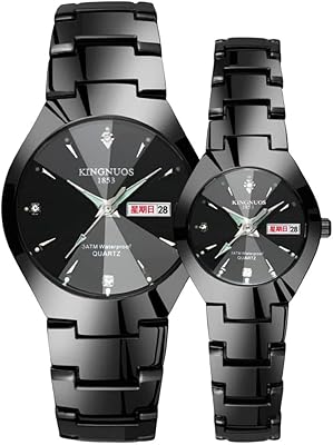GOODERN couple pair of bright watches for her and her, pair of watches for men and business women, set of couple with romantic quartz in stainless steel, waterproof, classic date, couple watch for men and women.. Experience the convenience of one-stop shopping with DIAYTAR NIGERIA's diverse and affordable marketplace.