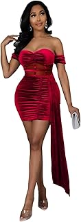 Zhengy Evening Dress Sexy Club Dames Occasional Velvet Dresses Out of the shoulder Evening Dresses Short Ball Dress (Color: Dark blue, Size: L).. Experience shopping without limits at DIAYTAR NIGERIA, where affordability meets convenience in just days.